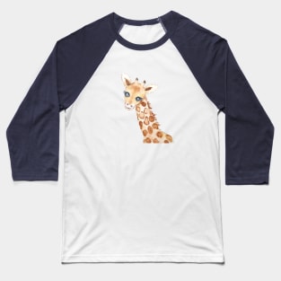 cute baby giraffe watercolor Baseball T-Shirt